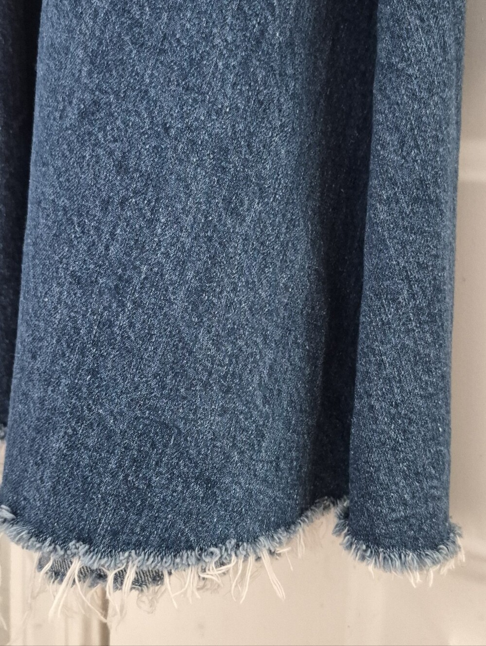 Azul By Moussy Vintage Denim Skirt Maxi Women 100% Cotton Raw Hem Made in Japan - Picture 4 of 10